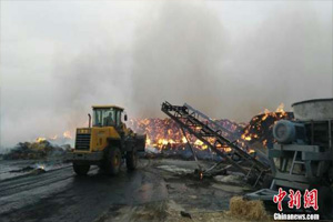 黑龍江望奎縣一發(fā)電公司儲(chǔ)料廠發(fā)生火災(zāi)